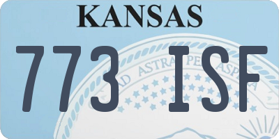 KS license plate 773ISF