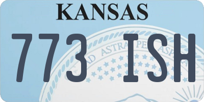 KS license plate 773ISH