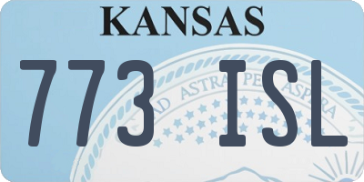 KS license plate 773ISL