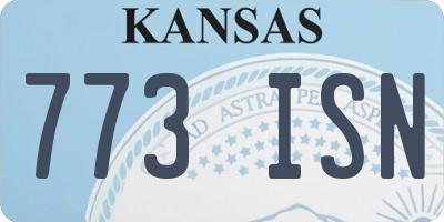 KS license plate 773ISN