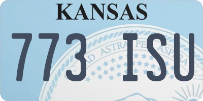 KS license plate 773ISU