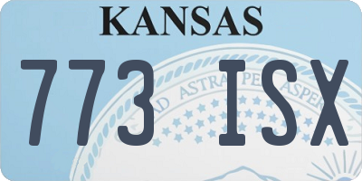 KS license plate 773ISX