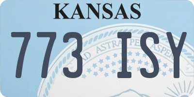 KS license plate 773ISY