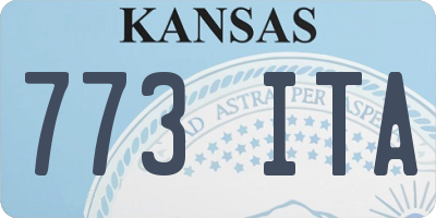 KS license plate 773ITA