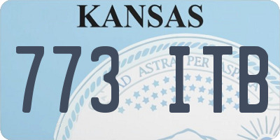 KS license plate 773ITB