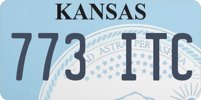 KS license plate 773ITC