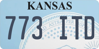 KS license plate 773ITD