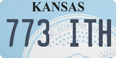 KS license plate 773ITH