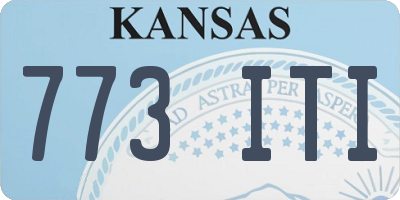 KS license plate 773ITI