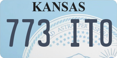 KS license plate 773ITO