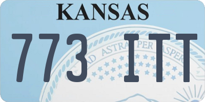 KS license plate 773ITT