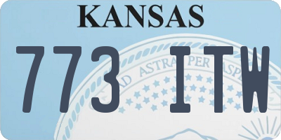 KS license plate 773ITW