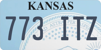 KS license plate 773ITZ