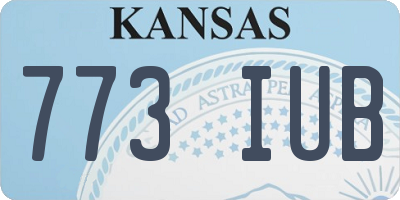 KS license plate 773IUB