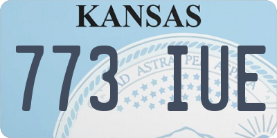 KS license plate 773IUE