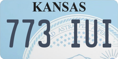 KS license plate 773IUI