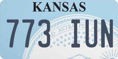 KS license plate 773IUN
