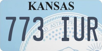 KS license plate 773IUR