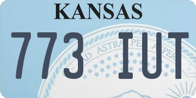 KS license plate 773IUT