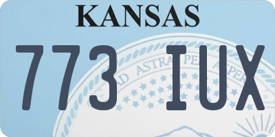 KS license plate 773IUX