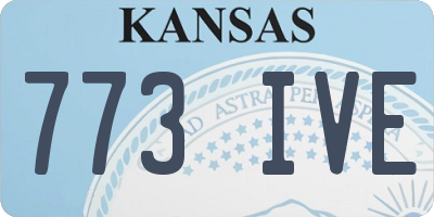 KS license plate 773IVE