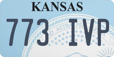 KS license plate 773IVP
