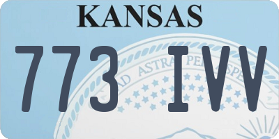 KS license plate 773IVV