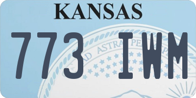 KS license plate 773IWM