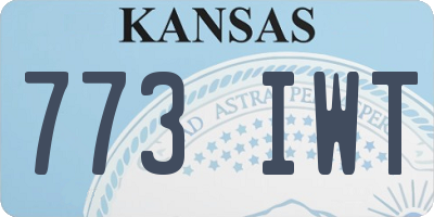 KS license plate 773IWT