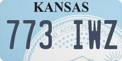 KS license plate 773IWZ