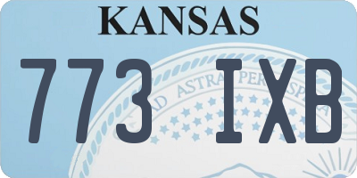 KS license plate 773IXB