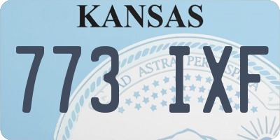 KS license plate 773IXF