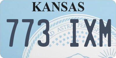 KS license plate 773IXM