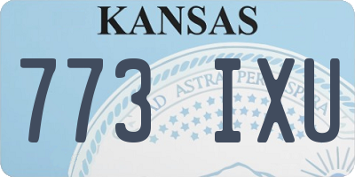 KS license plate 773IXU