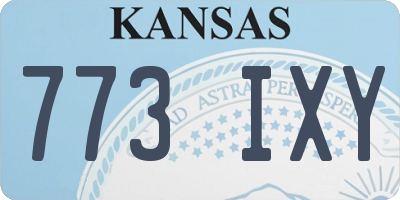 KS license plate 773IXY