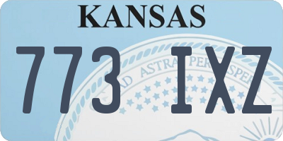 KS license plate 773IXZ