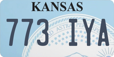 KS license plate 773IYA