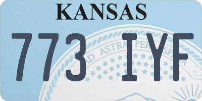 KS license plate 773IYF