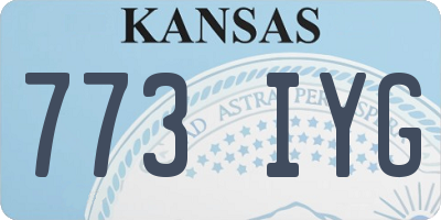 KS license plate 773IYG