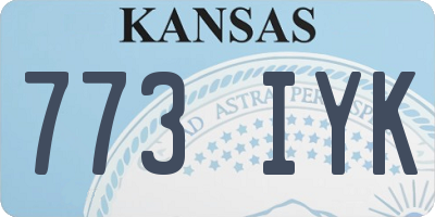 KS license plate 773IYK