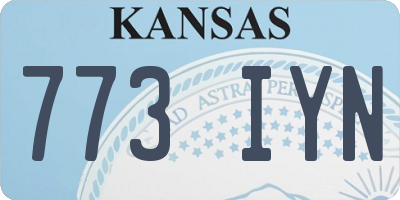 KS license plate 773IYN