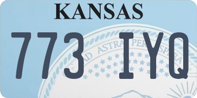 KS license plate 773IYQ