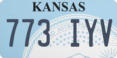 KS license plate 773IYV