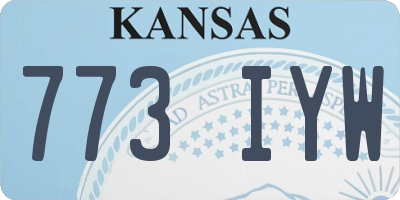 KS license plate 773IYW