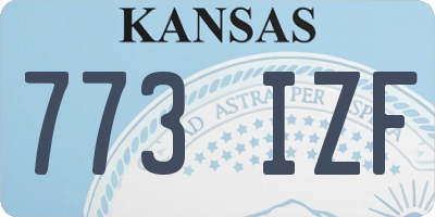 KS license plate 773IZF