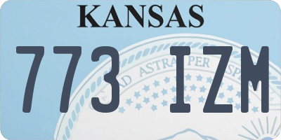 KS license plate 773IZM