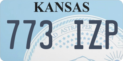 KS license plate 773IZP