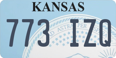 KS license plate 773IZQ