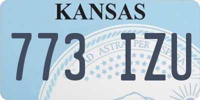 KS license plate 773IZU