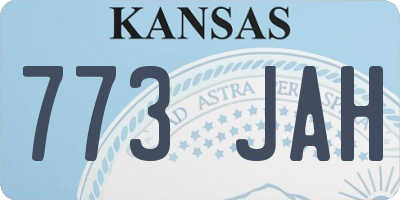 KS license plate 773JAH